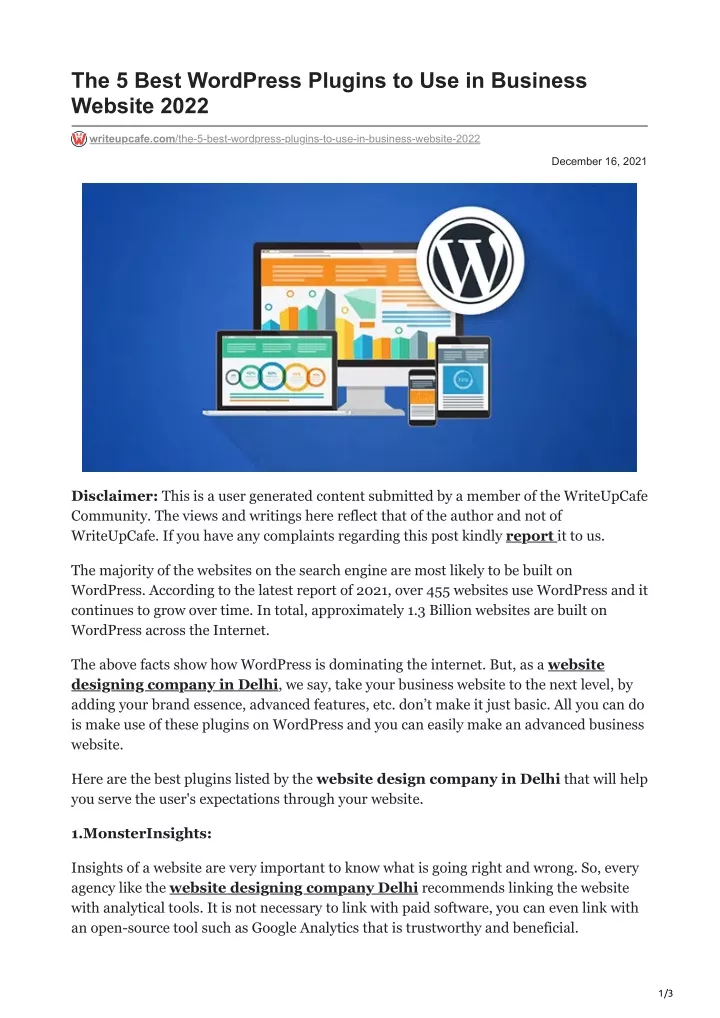 the 5 best wordpress plugins to use in business