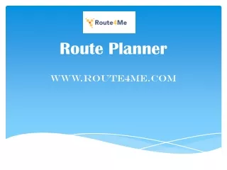 Route Planner - www.route4me.com