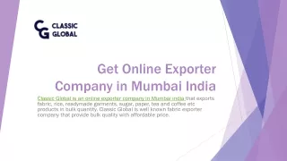 Best Online Exporter Company in Mumbai India