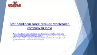 Get online best handloom saree retailer, wholesaler, company in india