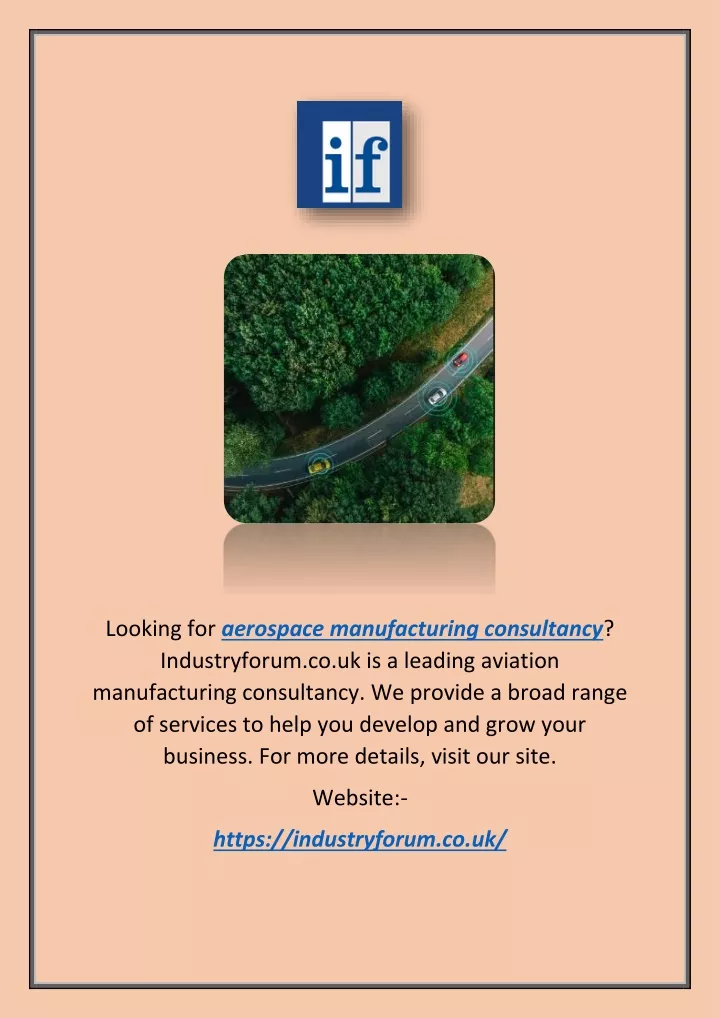 looking for aerospace manufacturing consultancy