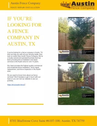 austin fence company fence repair installation