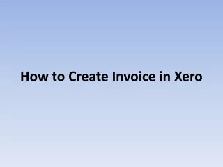 how to create invoice in xero