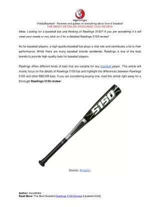 The Most Detailed Rawlings 5150 Review [2022]
