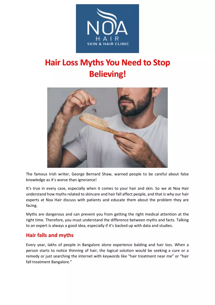 hair loss myths you need to stop believing