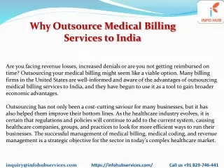 why outsource medical billing services to india