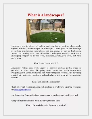 what is a landscaper