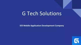 iOS App Development Guide | G Tech Solutions