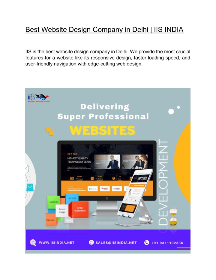 best website design company in delhi iis india