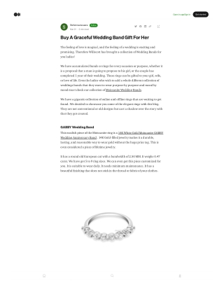 Buy A Graceful Wedding Band Gift For Her