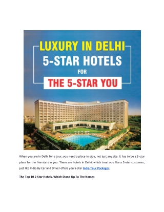 luxury in delhi 5 star hotels for the 5 star you.