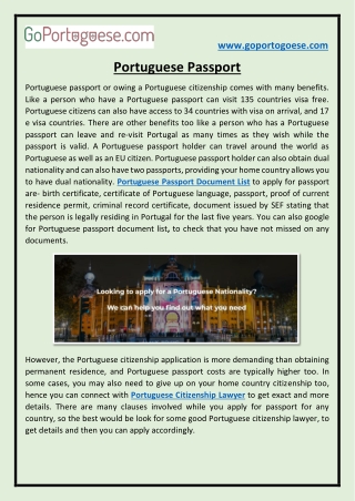 Portuguese Passport