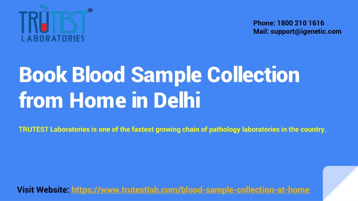 book blood sample collection from home in delhi