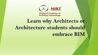 learn why architects or architecture students