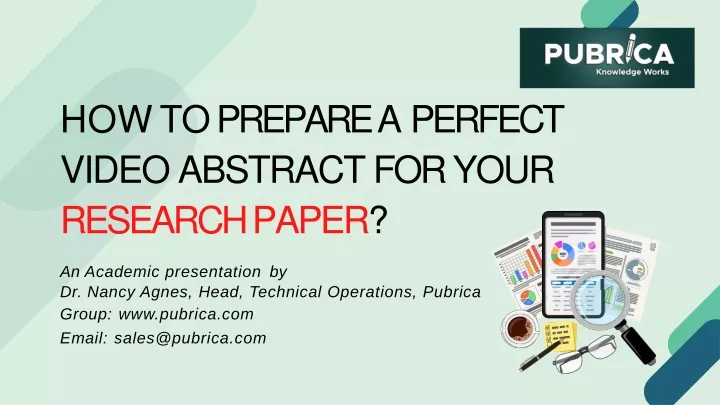 how to prepare a perfect video abstract for your