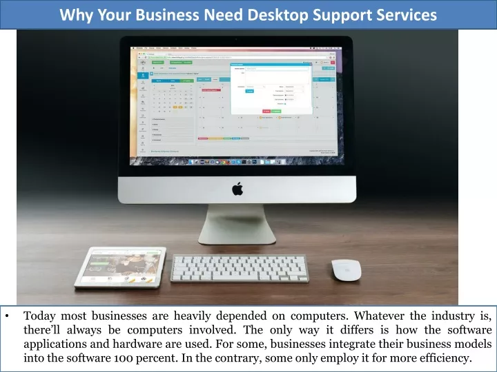 why your business need desktop support services