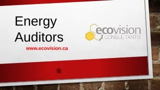 Energy Auditors - ecovision.ca