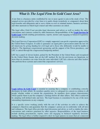 What is the legal firm office of Gold Coast