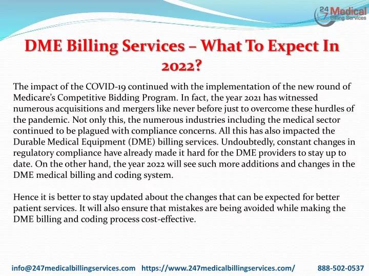 dme billing services what to expect in 2022