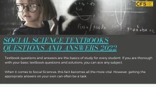 Social Science Textbooks Questions