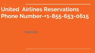 United  Airlines Reservations Phone Number- 1-855-653-0615