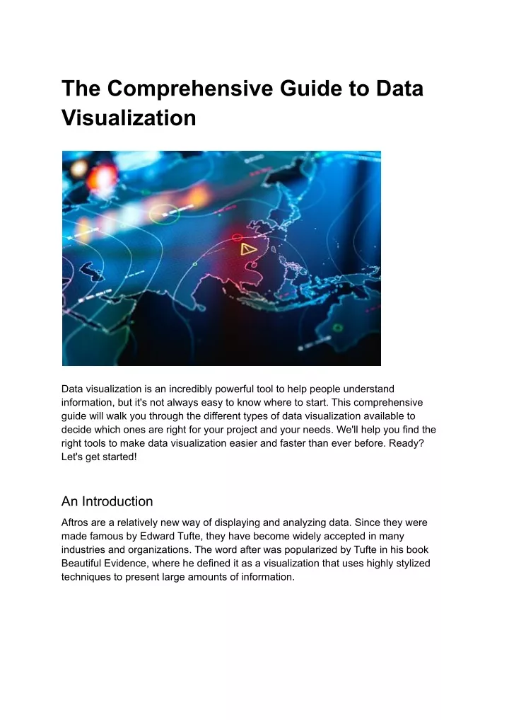 the comprehensive guide to data visualization