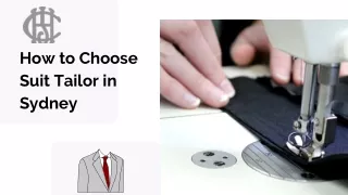 How to Choose Suit Tailor in Sydney