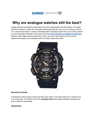 why are analogue watches still the best