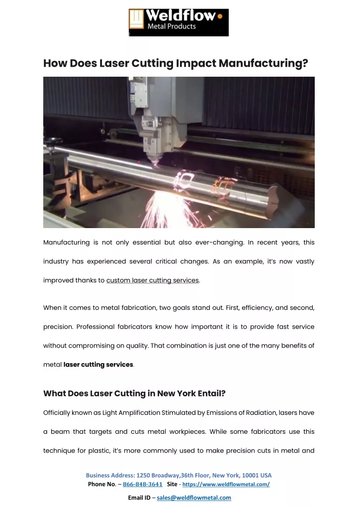 how does laser cutting impact manufacturing