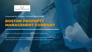 Boston Property Management Company - Full Service Management Solutions for Boston landholder