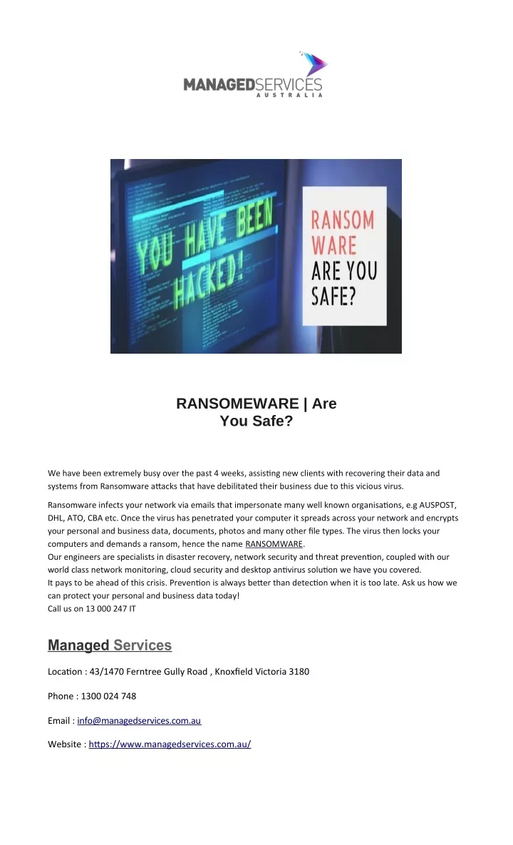 ransomeware are you safe