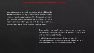 philips hue dimmer switch a new addition