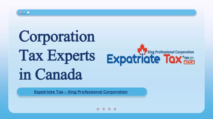 corporation tax experts in canada