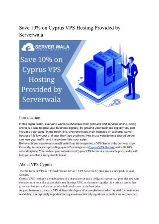 save 10 on cyprus vps hosting provided