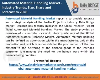 automated material handling market industry