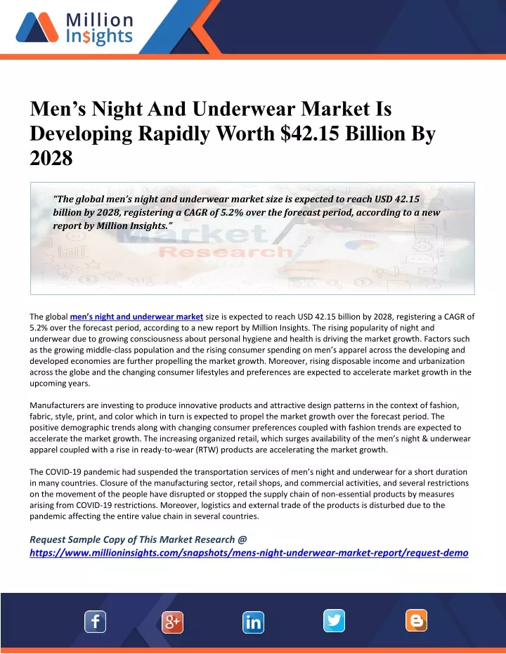 men s night and underwear market is developing