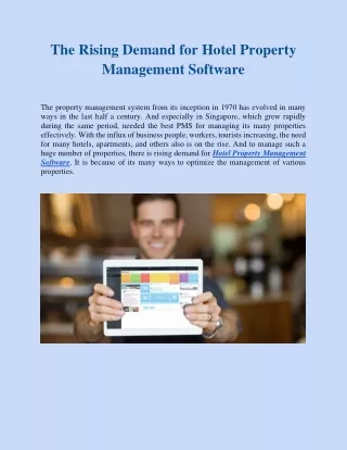The Rising Demand for Hotel Property Management Software