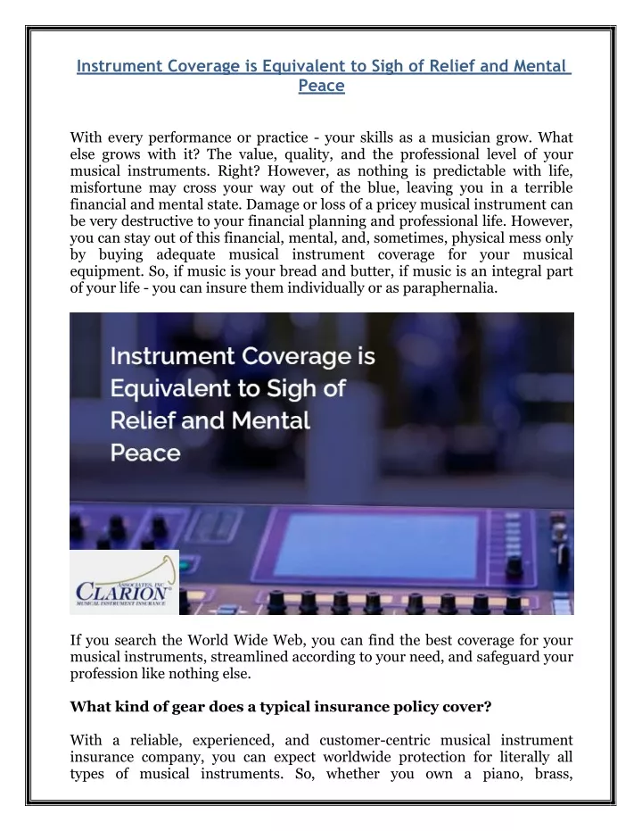 instrument coverage is equivalent to sigh