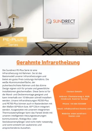 gerahmte infrarotheizung