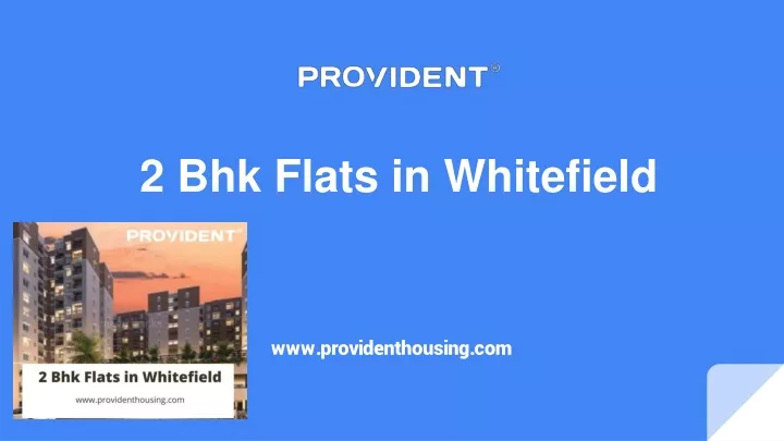 2 bhk flats in whitefield