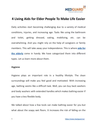 4 Living Aids for Elder People To Make Life Easier
