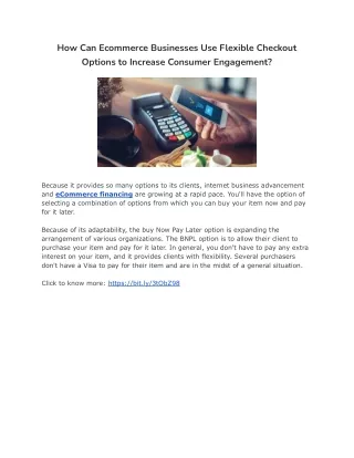 how can ecommerce businesses use flexible