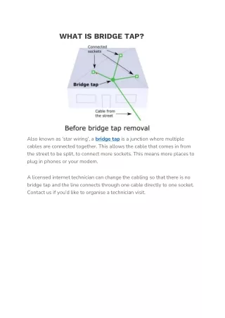 WHAT IS BRIDGE TAP