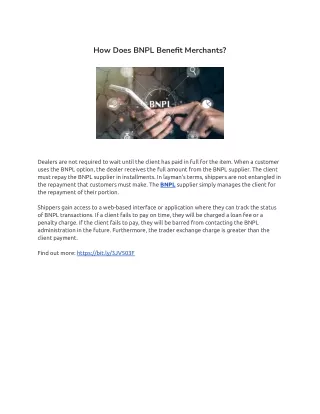 how does bnpl benefit merchants