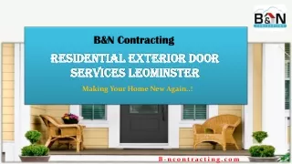Residential Exterior Door Services Leominster