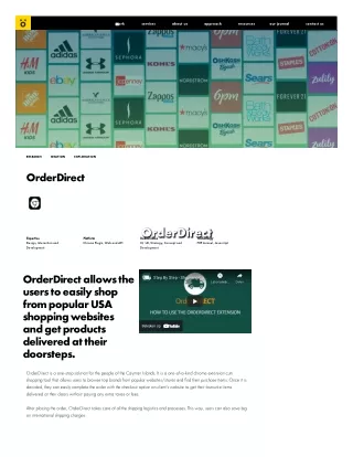 OrderDirect allows the users to easily shop from popular USA shopping websites and get products delivered at their doors