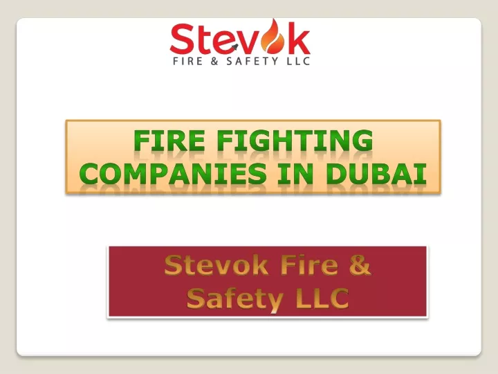 fire fighting companies in dubai