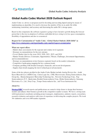 global audio codec industry analysis