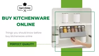 Things you should know before buying your buy kitchenware online
