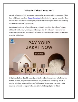 What Is Zakat Donation?